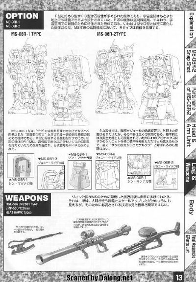 MG#7 MS-06R-2 扎古II 强尼·莱登专用