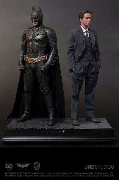 JND Studios 黑暗骑士三部曲 蝙蝠侠 布鲁斯·韦恩 1:3 雕像（克里斯蒂安·贝尔 单人 & 双人版）