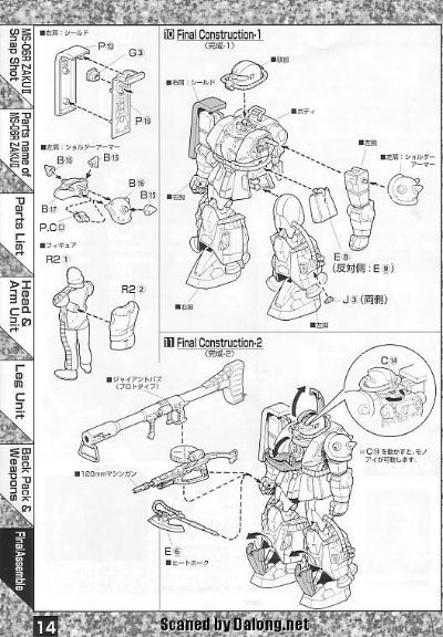 MG#20 MSV-R MS-06R-1A 扎古II 改良型 黑色三连星Ver.