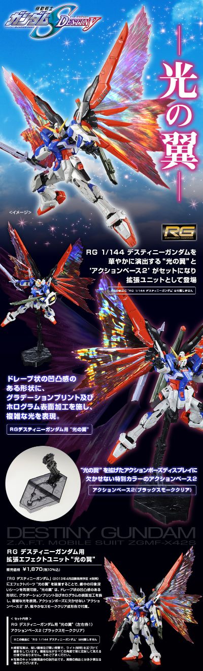 RG 命运高达专用强化特效件“光之翼”