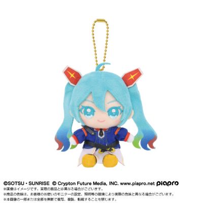 高达45周年 × 初音未来 Q版坐姿毛绒玩偶 初音未来 × 机动战士高达
