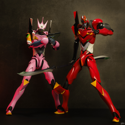 REAL ACTION HEROES #630 EVA新剧场版&EVA新剧场版：Q エヴァ8号机 Beta Ver. 