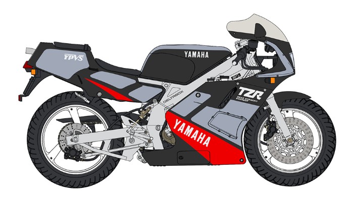 21784 摩托车系列 雅马哈 TZR250 （3MA）前期型（1989）“VMax蓝/星光银”