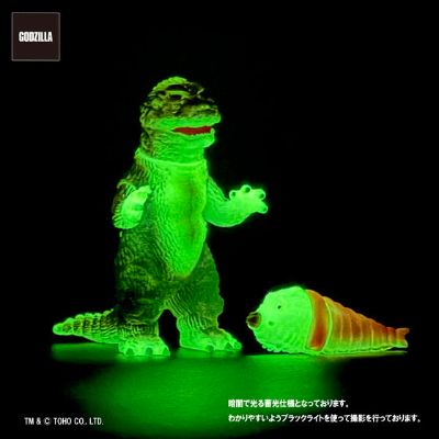 GVA-MC 哥斯拉（1964）& 摩斯拉幼虫 紫色发光版（ピコピコ）