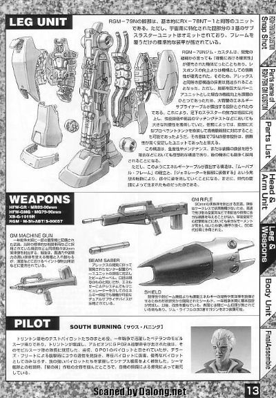 MG 1/100 机动战士高达0083 星尘的回忆 RGM-79N 吉姆特装型