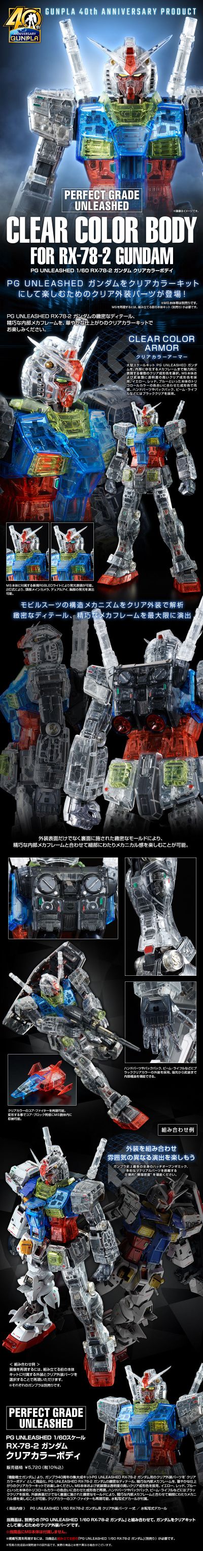 PG UNLEASHED  RX-78-2高达 透明外甲配件包