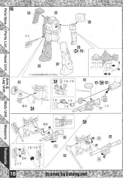 MG 1/100 MS-06F2 ザクII F2型 (連邦カラー)