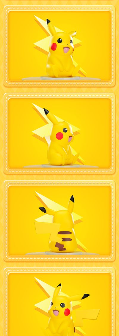 宝可梦款大尺寸手办 皮卡丘&可达鸭