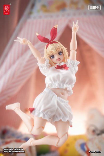 泡泡袖家居服套装（白色）