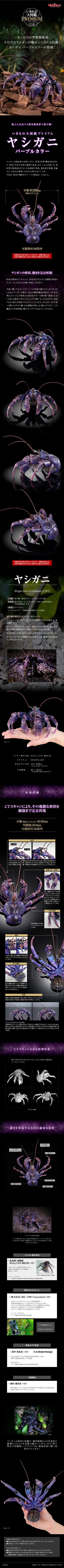 扭蛋 生物大图鉴PREMIUM 椰子蟹（紫色）