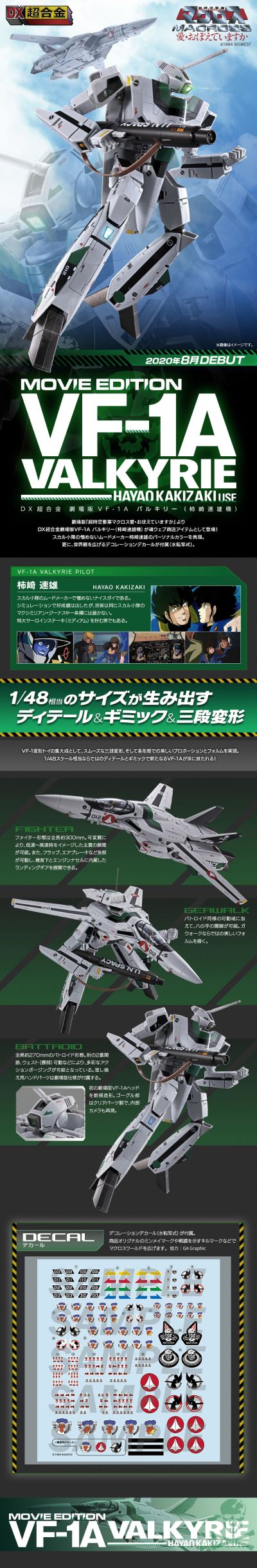 DX超合金 超时空要塞 可曾记得爱 VF-1A 女武神（柿崎速雄专用机）