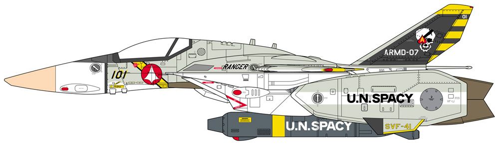 65874 超时空要塞系列 VF-1J  超级/强袭 女武神“SVF-41 黑王牌中队”