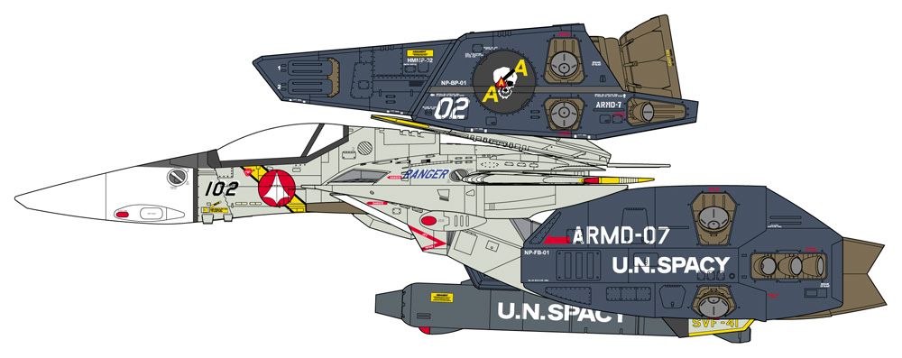 65874 超时空要塞系列 VF-1J  超级/强袭 女武神“SVF-41 黑王牌中队”