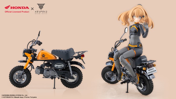女神装置 PUNI☆MOFU 赛车兔兔 和 本田 Z50J-1 Monkey