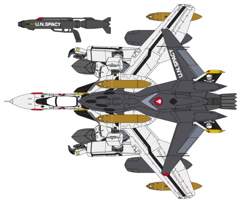 65889 超时空要塞系列 VF-0S GERWALK形态 附带幽灵号“超时空要塞ZERO”