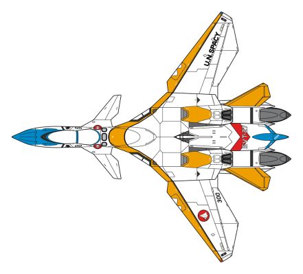65869 超时空要塞系列 VF-11D 雷霆“SVT-27 蓝机尾队”