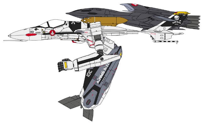 65889 超时空要塞系列 VF-0S GERWALK形态 附带幽灵号“超时空要塞ZERO”
