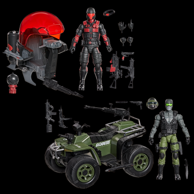 绝密 特种部队 G I Joe 6寸套装 蛇眼 附全地形车VS潜行蛇魔 附潜行圆舱飞行器
