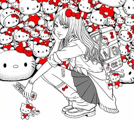 伊藤润二×Sanrio characters 辣妹富江×Hello Kitty