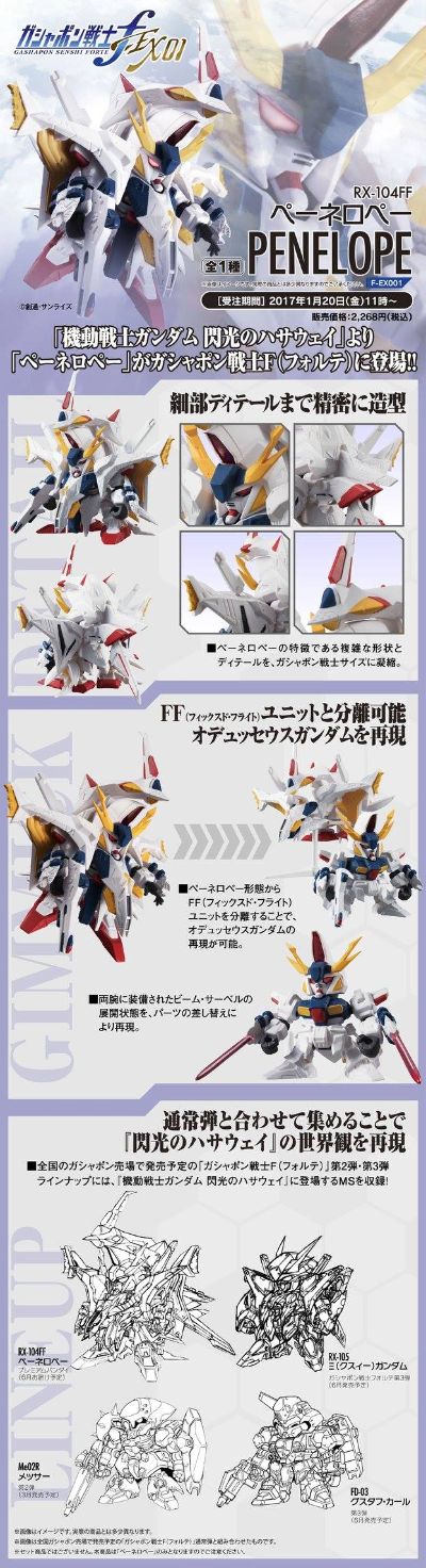 机动战士高达 扭蛋战士Forte EX-01 RX-104FF 佩涅罗佩