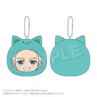 防风铃 猫头套团子毛绒挂件