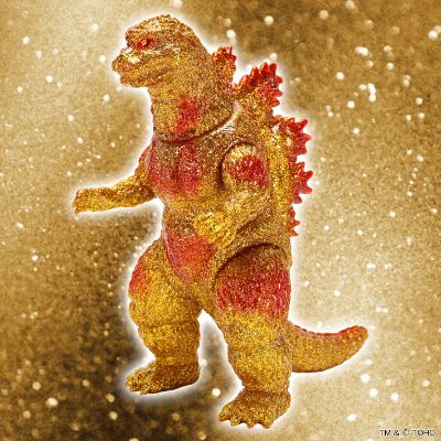 大尺寸复古软胶系列 哥斯拉（1995）限定 黄金闪耀亮片版 【GODZILLA STATION限定配色】
