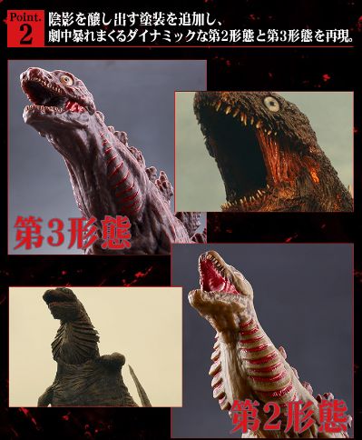 电影怪兽系列 新·哥斯拉 哥斯拉 形态变化3体套装版
