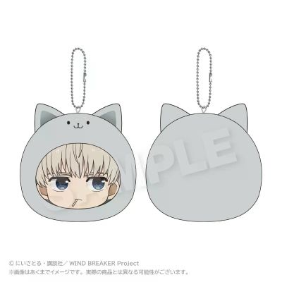 防风铃 猫头套团子毛绒挂件