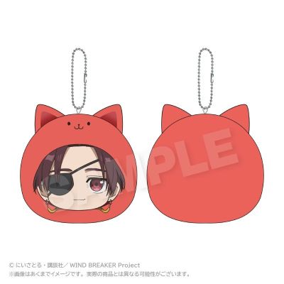 防风铃 猫头套团子毛绒挂件