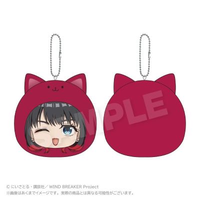 防风铃 猫头套团子毛绒挂件
