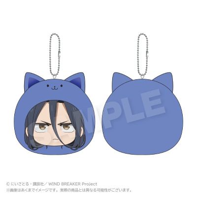 防风铃 猫头套团子毛绒挂件