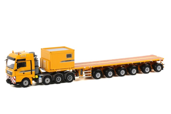 04-1061 man tgx xxl 8x4牵引卡车+利勃海尔压载物拖车