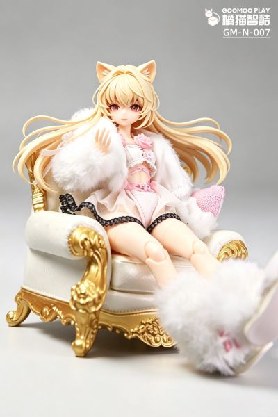 白绒猫女 衣服 机娘服装 配件 娃衣