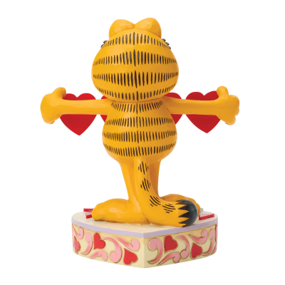 加菲猫和心形花环 收藏摆件