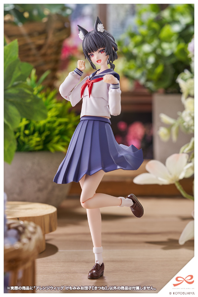 创彩少女庭园 造型假发 兽耳丸子头 狐狸