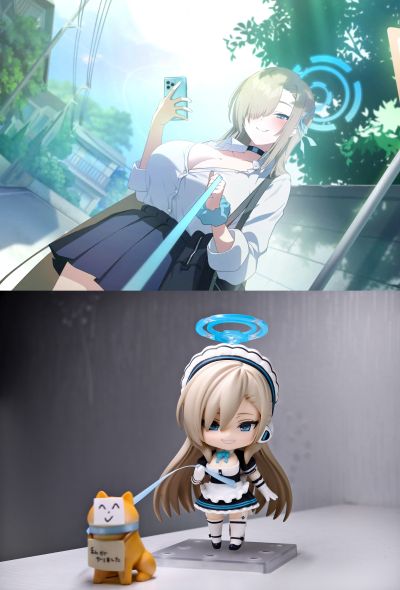 粘土人#2611 蔚蓝档案  一之濑明日奈