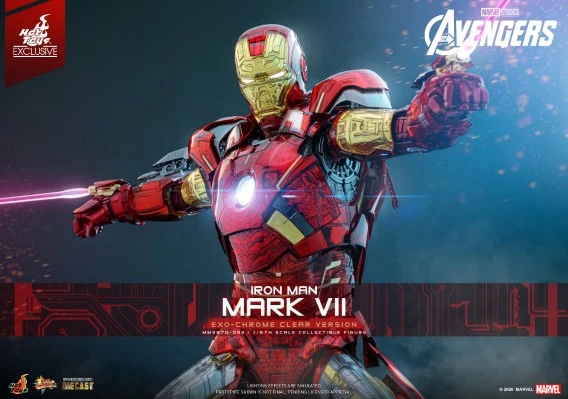 MMS870D82 《复仇者联盟》钢铁侠Mark7(电镀外骨骼透明版)