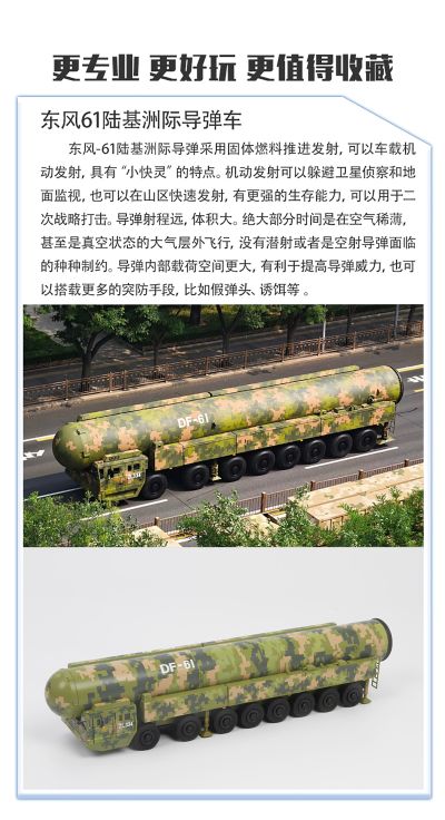 近似1/64 东风-61洲际导弹发射车