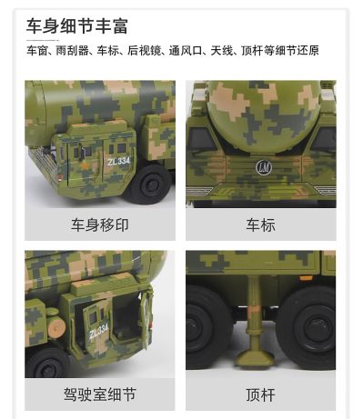 近似1/64 东风-61洲际导弹发射车