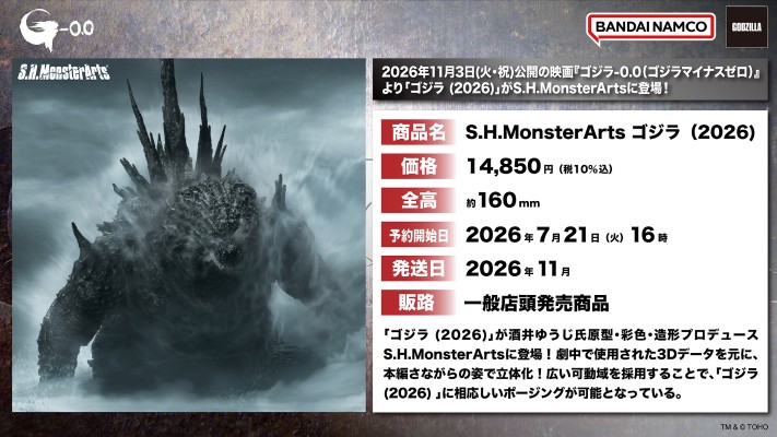 S.H.MonsterArts 哥斯拉（2026）
