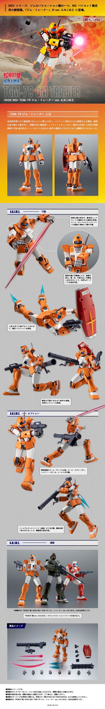 ROBOT魂＜SIDE MS＞ MSV TGM-79 训练型吉姆 A.N.I.M.E.