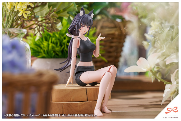创彩少女庭园 造型假发 兽耳丸子头 狐狸
