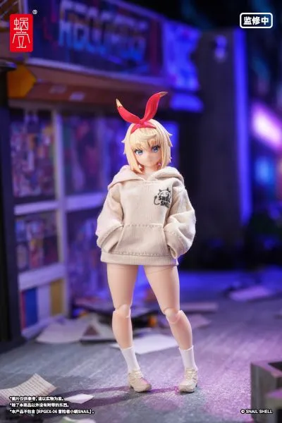 恶魔低语系列 印花连帽卫衣套装（米色/黑色）