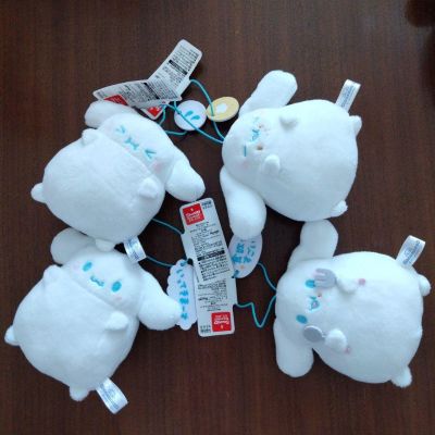 玉桂狗 胖乎乎大口吃 附对白毛绒挂件