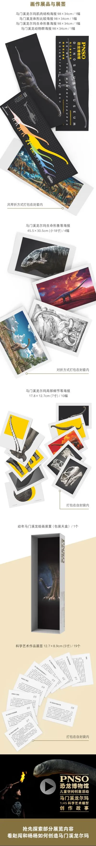 PNSO恐龙博物馆1：45科学艺术模型 马门溪龙尔玛