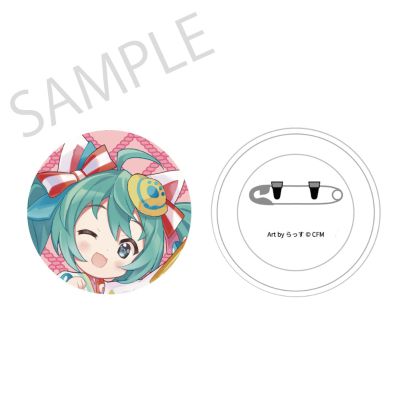 初音未来×招财猫×盛夏熊谷 毛绒徽章