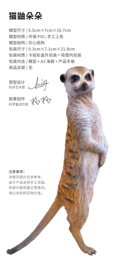 PNSO动物园成长陪伴模型12 猫鼬朵朵