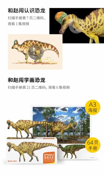 PNSO恐龙大王  成长陪伴模型28 盔龙卡洛琳