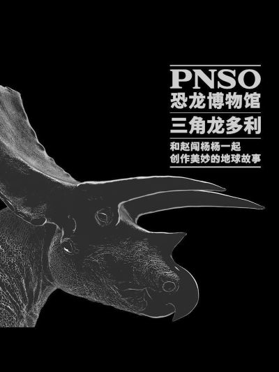 PNSO恐龙博物馆1：35科学艺术模型 新版三角龙多利附三角龙头骨