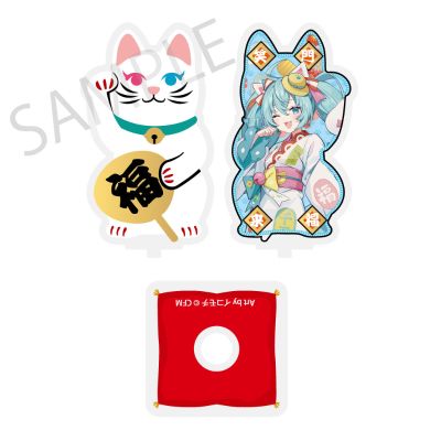 初音未来×招财猫 ×盛夏熊谷 亚克力立牌